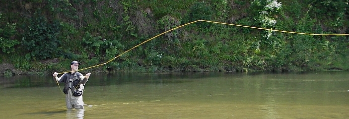 a horizontal backcast